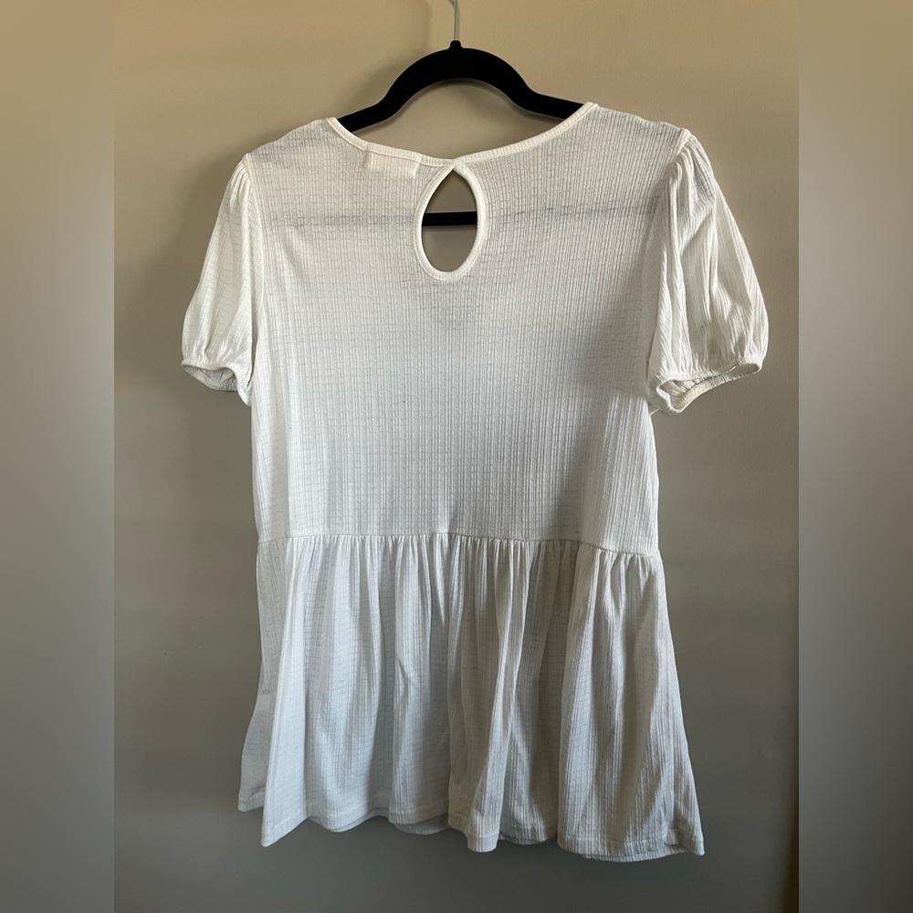 Love + Joy - White Baby Doll Knit Top - Picture 2 of 4